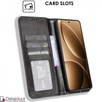 Dirbtinės odos atverčiamas dėklas su skyreliais - juodas (Xiaomi Poco F7 Pro/Poco F7 Ultra) Dirbtinės odos atverčiamas dėklas su skyreliais - juodas (Xiaomi Poco F7 Pro/Poco F7 Ultra)